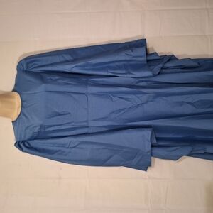 Elegant Blue Long Sleeve Dress